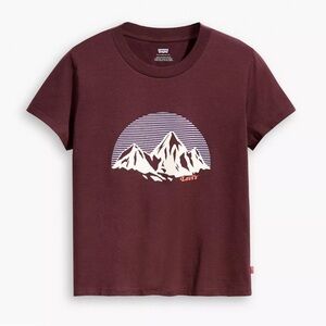 Levi’s Women’s Graphic Surf Tee Mountains Outdoors Size Medium